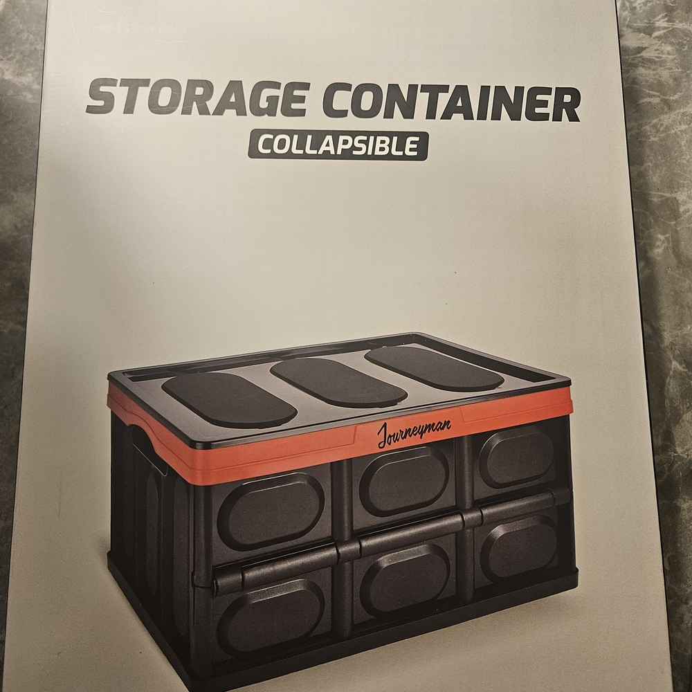 Black and Orange Collapsible Storage Container
